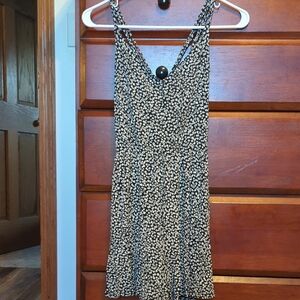 American Eagle Outfitters Black and White Floral Romper